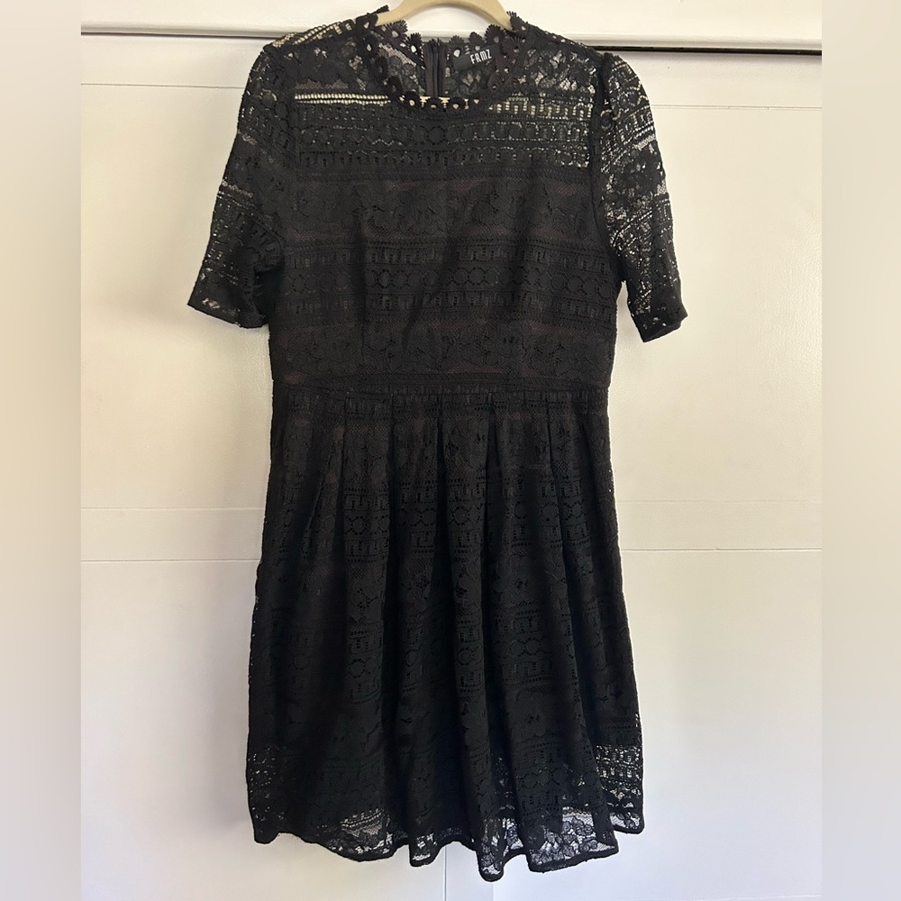 Black lace dress, size large, brand is FRMZ